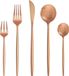 Merkloos Unyqoos® Bestekset voor 6 personen, 30-delig, Mat Roségoud