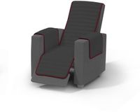 Italian Bed Linen Elegante gewatteerde relaxdeken, 100% microvezel, bordeaux/donkergrijs