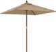 Syfax Parasol met houten paal 198x198x231 cm taupe