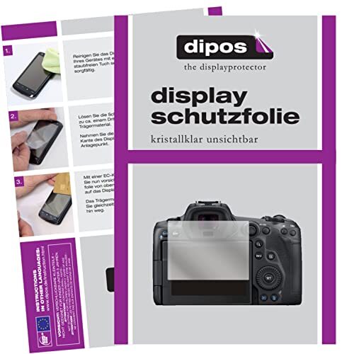 dipos I 2X beschermfolie helder compatibel met Canon EOS R5 C folie displaybeschermfolie