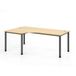 Hammerbacher Bureau 90° hoek met 4 ronde poten - 200 x 120 cm