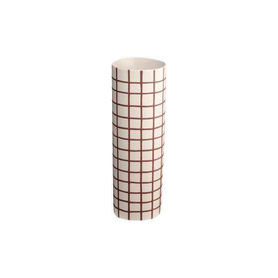Asa Selection Bordeaux Squares vaas, 8 x 25 cm
