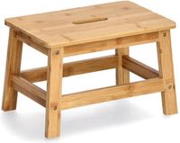 Zeller Voetenbankje/krukje - bamboe - 38 x 26 x 25 cm - draagvermogen max 100 kilo - opstapje