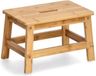 Zeller Voetenbankje/krukje - bamboe - 38 x 26 x 25 cm - draagvermogen max 100 kilo - opstapje