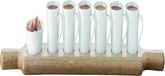 L.S.A. Paddle Espressoset - Avec plateau en bois - Blanc - Set de 7 pièces