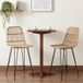 Maison Exclusive - Lot de 2 tabourets de bar, finition naturelle, 44 x 54 x 96 cm, en rotin et acier
