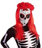 Rubies Katrina met rozen Day der Dood, rood, eenheidsmaat