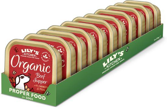 Lily's Kitchen Lily's Kitchen Hondenvoer Natvoer Biologische Paté Rund 11 x 150 g