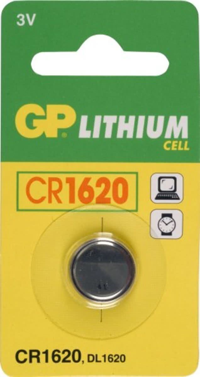 GP Batteries Doosje CR1620 Lithium knoopcellen 10x 1 stuk