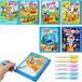 Shenzhen Haorui Industrial Technology Co., Ltd. Livre de coloriage à l'eau magique - 6 pièces | Livre de dessin à l'eau réutilisable avec 6 stylos à eau pour enfants dès 3 ans