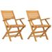 Syfax Teak Opklapbare stoelen, 2 stuks, 55x62x90 cm