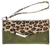 Mobilize 2in1 Gelly Clutch 2-en-1 pochette pour iPhone 12 Mini - 3 cartes Léopard Brun / Vert