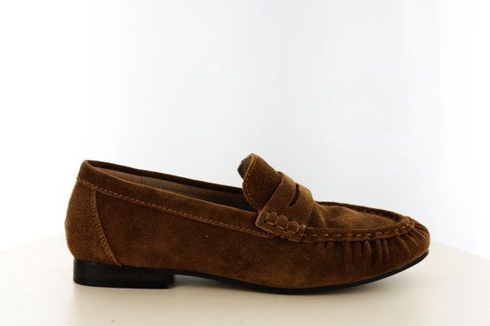 PS Poelman CLSHN-LX 66001-03 Cognac Suède Dames Loafers Maat 37