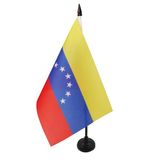 AZ FLAG Tafelvlag Venezuela oud 21x14 cm Polyester 100D Plastic Voet