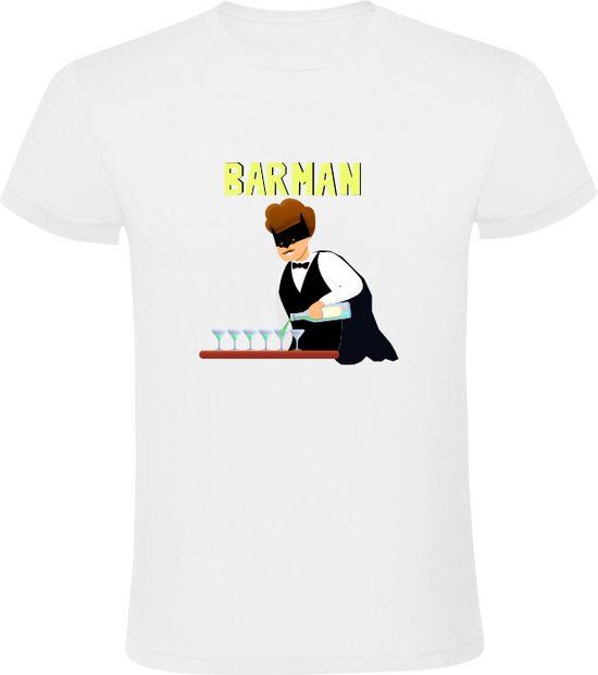 Sol's Barman Heren T-shirt 5XL - Wit - Katoen