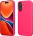 kwmobile telefoonhoesje geschikt voor Apple iPhone 16 - Hoesje met siliconen coating - Smartphone case in neon roze