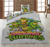 Teenage Mutant Ninja Turtles Dekbedovertrek - Eenpersoons - 140 x 200 cm - 65 x 65 cm - Polycotton