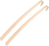 Urban Living Schoenlepel - 2x - lang - lichtroze - kunststof - 60 cm