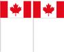 Merkloos / Sans marque Suthor Papierverarbeitung Gmbh & Co Kg Canada zwaaivlaggetjes/handvlaggen - 50x - 12 x 24 cm - papier - stokje van 40 cm