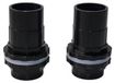 Aquarium Set van 2 aquariumwaterleidingafsluiters, 32 mm / DN25, PVC