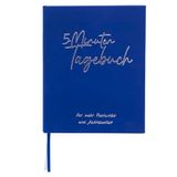 Idena 10857-5 minuten dagboek in blauw, dankbaarheidsdagboek met 160 pagina's, mindfulnessdagboek ca. 16 x 19,7 cm groot