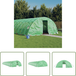 Serre de protection des plantes avec cadre en acier vert 100 m² 20x5x2,3 m