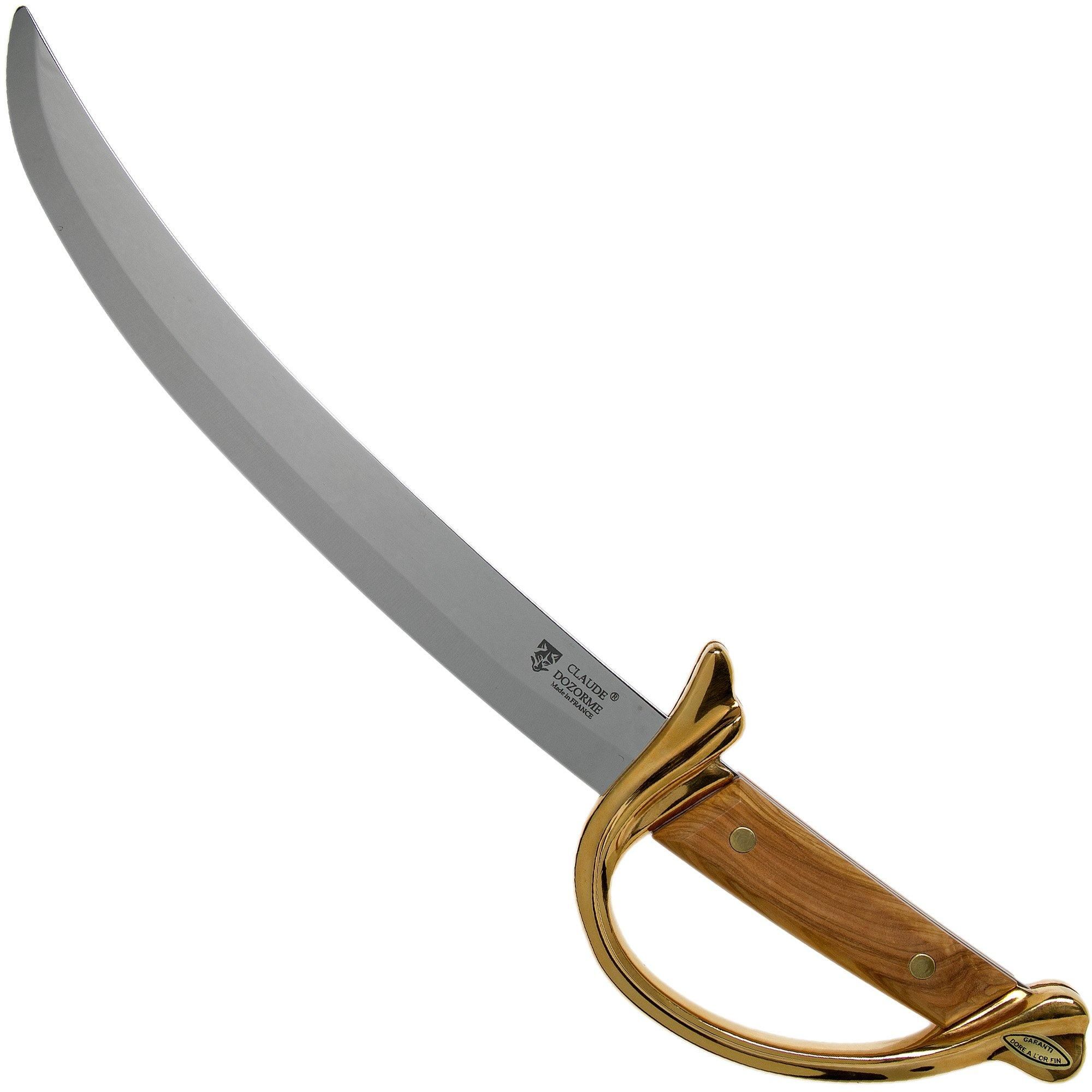 Claude Dozorme Champagne Saber Napoleon Olive Wood