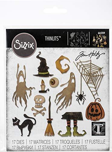 Sizzix Thinlits stervenset 664209, verschrikkelijke dingen van Tim Holtz, 17 Pack, Multi Colour, One Size