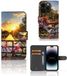 iPhone 15 Pro Flip Cover Amsterdamse Grachten Portemonnee hoesje
