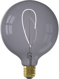 Calex Nora G125 Topaz Grey led lamp E27 4W 2200K Dimbaar
