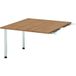 Hammerbacher Table de connexion carrée avec 2 pieds - 120x130 cm