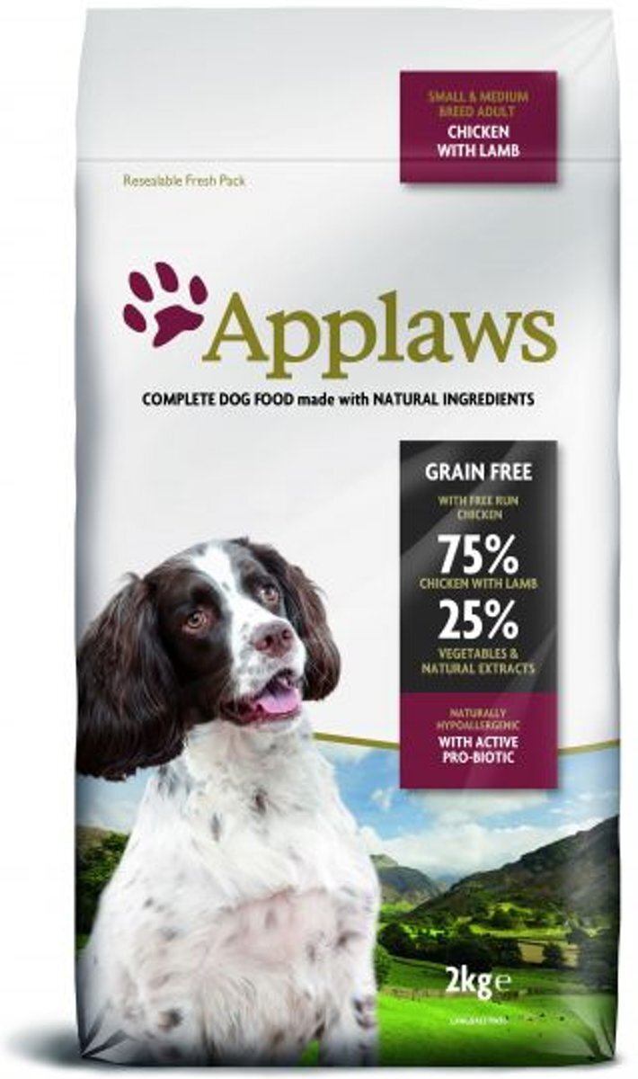 Applaws dog adult small / medium lamb hondenvoer 2 kg