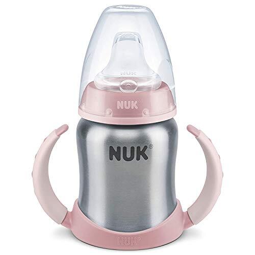 NUK Learner Cup rvs 125ml siliconen roze