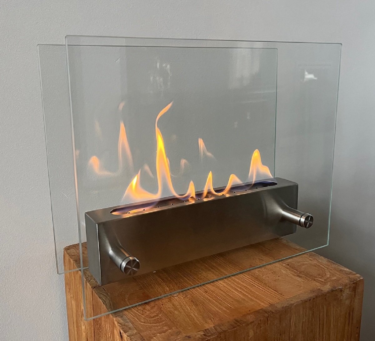 Huisson De Luxe Bio Ethanol Sfeerhaard Tafelhaard Terrashaard Verwarming Tafelbrander voor binnen en buiten Brandtijd 2,5 uur.