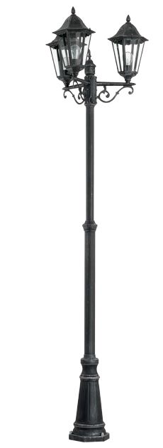 EGLO Navedo Buitenlamp - Zilver/Zwart - E27 - 220cm