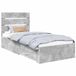 vidaXL Cadre de lit Béton Gris et Argent 70 x 190 cm Bois traité
