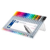 Fijne Staedtler Fijne driehoekige fineliners, DRY SAFE inkt op waterbasis – ergonomische greep – Art.-Nr. 334 SB20