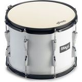 Stagg 22089 13 x 10-inch marcherende tenortrommel met riem - wit