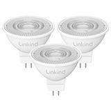 Linkind Ledlampen GU5.3 12V 3,4W Warm Wit 2700K 360lm 36° MR16 12V AC/DC Niet Dimbaar 3 Stuks