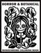 Horror & Botanical Monochrome Coloring Book: 40 Dark and Eerie Illustrations Featuring Creepy Creatures, Haunted Places, Mysterious Objects & Twisted ... and Satisfying Designs for Teens and Adults