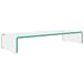 Syfax TV-meubel/monitorverhoger transparant 80x30x13 cm glas
