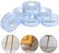 MUCO 20 pièces patins de table - Caoutchouc antidérapant - Patins de pied de chaise - Pieds de meuble anti-rayures avec vis - Transparent