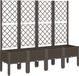 vidaXL Plantenbak met latwerk 160x40x142 cm polypropeen bruin