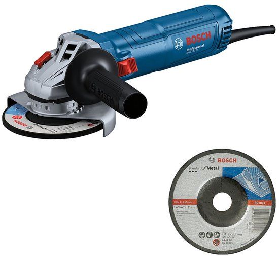 Bosch Professional GWS 12-125 Haakse slijper 125mm 1200W + doorslijpschijf - 06013A6100