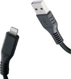 Celly Black Label USB-A naar Lightning snellaadkabel 2 meter Zwart