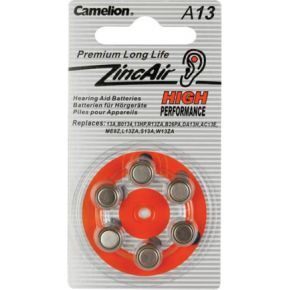 Camelion Zinc Air Cel 1.4v (6pcs/bl) - [V13RC]