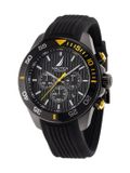 Nautica Nautica One Heren Polshorloge - Zwart - Siliconen Band - Analoog - Quartz - 48mm