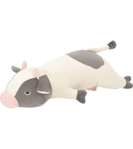 Trousselier - NEMU NEMU pluche dier - Molly Vache - knuffelkussen - extra zacht - maat L - 53 cm