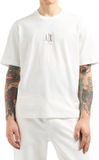 Armani Exchange Round Neck Short Sleeve Cotton T-Shirt - Beige Shirts