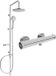 Mexen Carl Opbouw Douche Set met Regendouche en Thermostatische Douchemengkraan Kai, Chroom